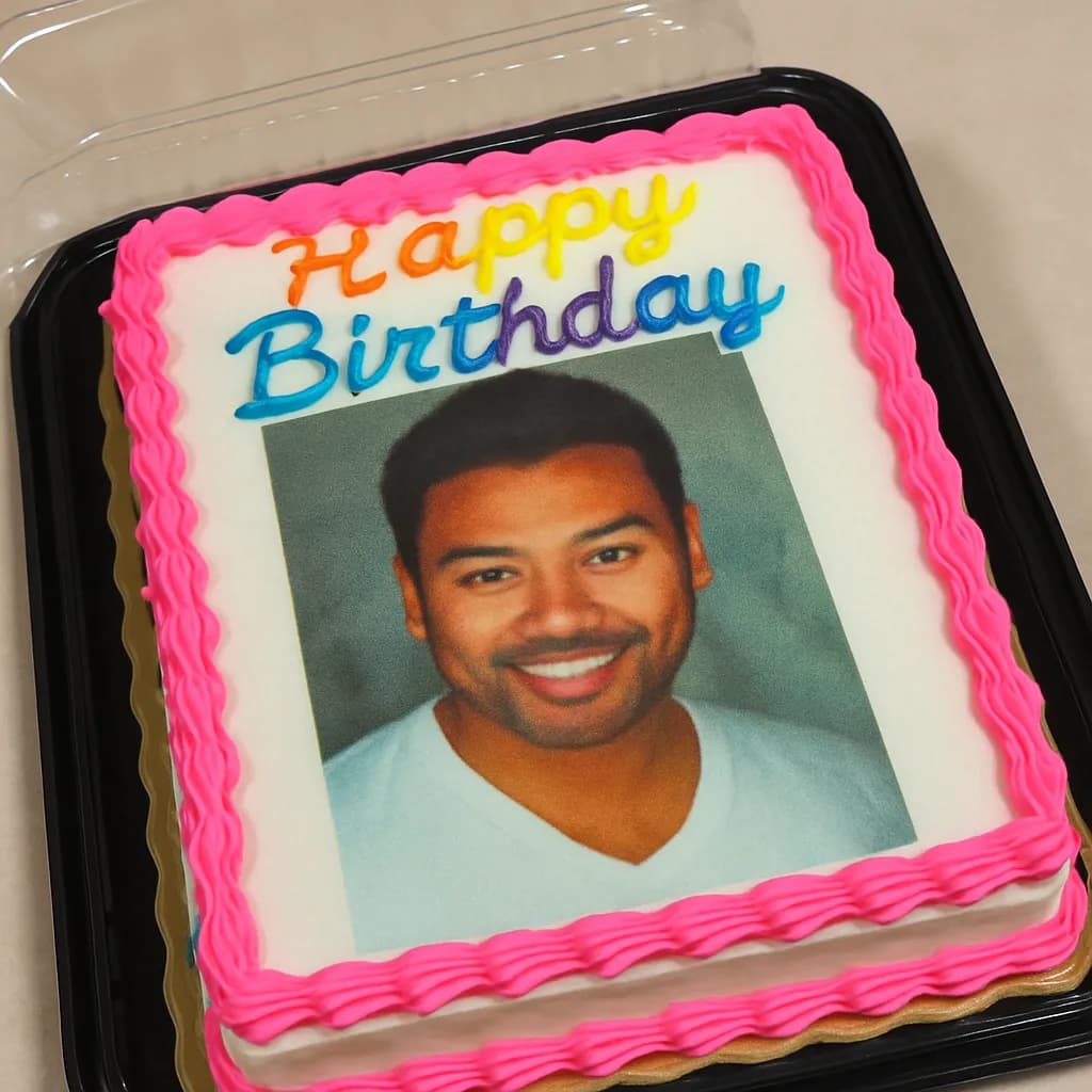 Birthday Cake AI transformation example