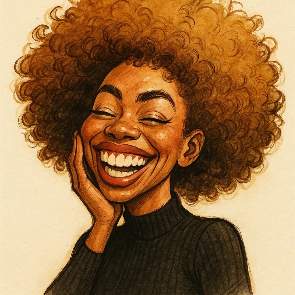 Caricature AI transformation example