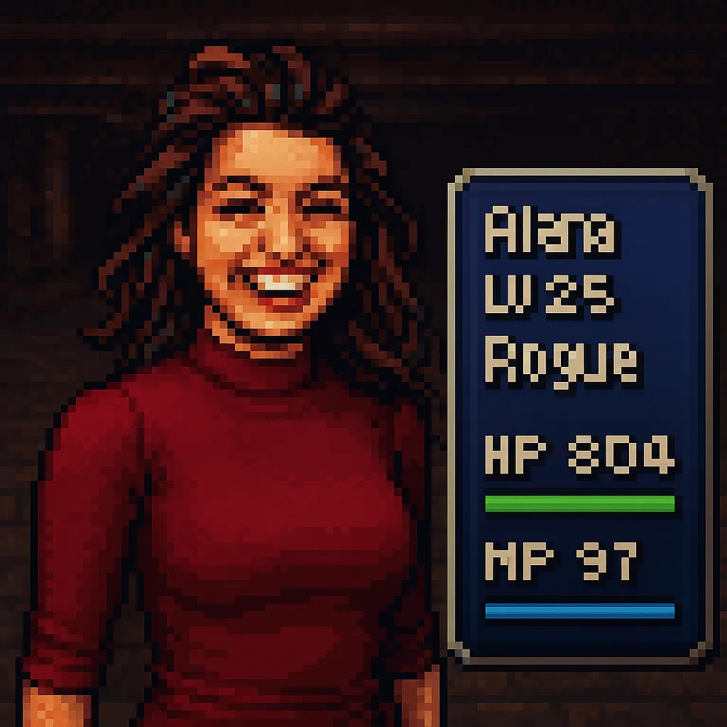 Retro 16-bit RPG Character AI transformation example