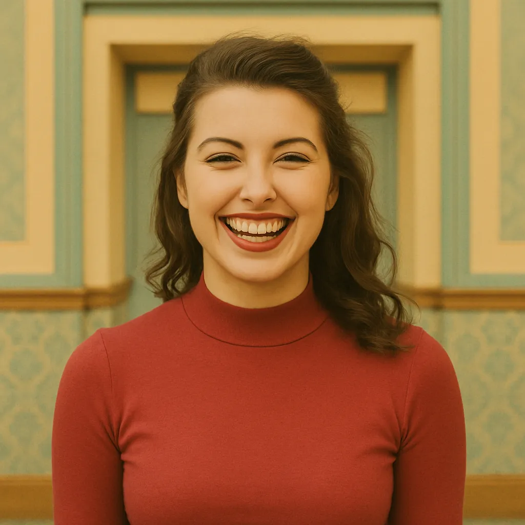 Symmetrical Cinema Portrait AI transformation example