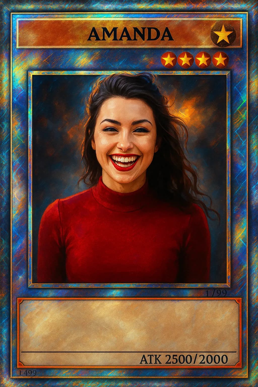 Trading Card AI transformation example