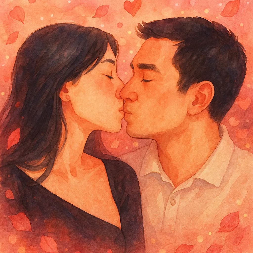 Valentine's Couples Portrait AI transformation example